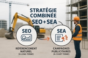 complémentarité seo sea stratégie btp
