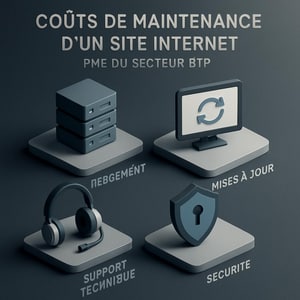 Exemples de postes de coût maintenance site internet PME BTP