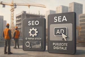 Différences entre le référencement SEO et SEA pour entreprises BTP - illustration