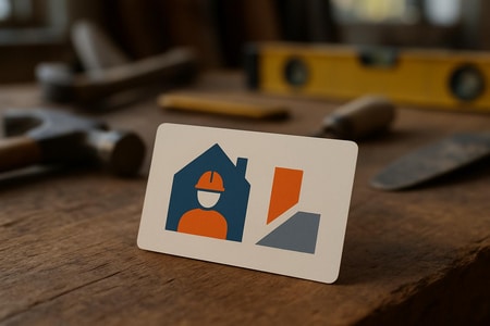 carte de visite artisan BTP professionnelle format medium