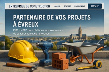 Création site internet BTP Evreux PME visibilité digitale medium