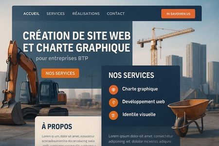 Création de site web et charte graphique pour entreprises BTP