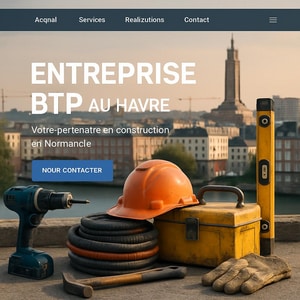 création site web le havre pour entreprises du bâtiment en Normandie
