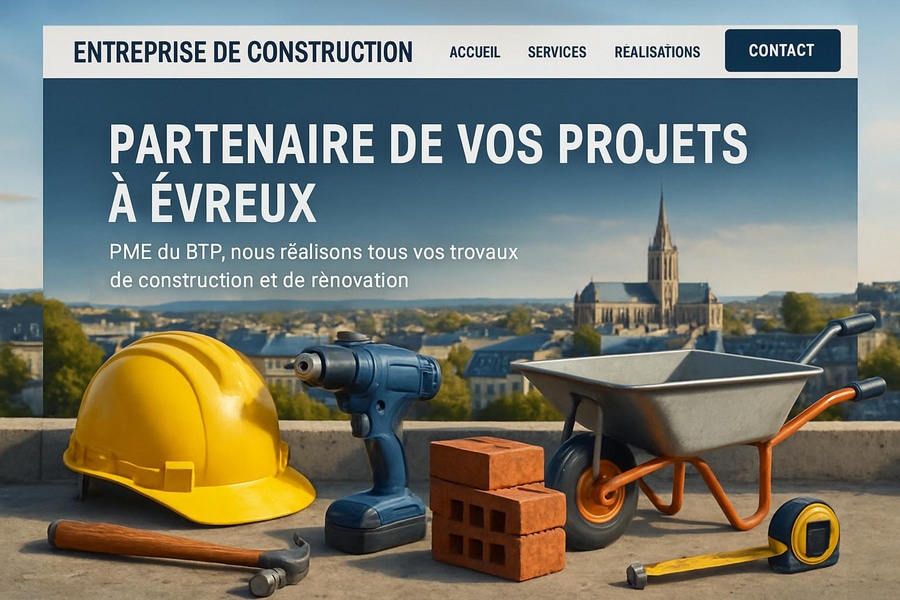 You are currently viewing Création site internet Evreux BTP : boostez votre visibilité locale