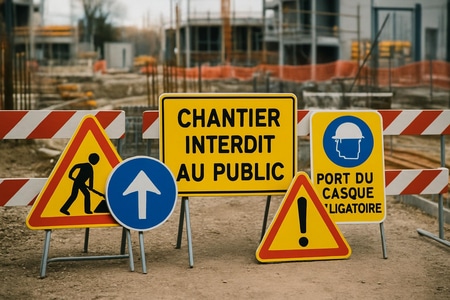 panneaux signalisation de chantier professionnel BTP