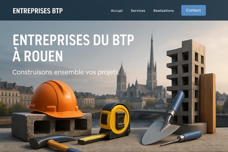 Création site web Rouen pour entreprises du BTP, solutions digitales professionnelles de bâtiment en Normandie