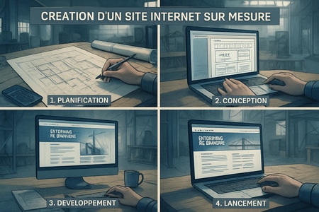 Étapes de création d’un site internet sur mesure pour entreprises du bâtiment