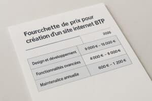 Lire la suite à propos de l’article Prix création site internet BTP : Guide complet et tarifs 2025 pour PME