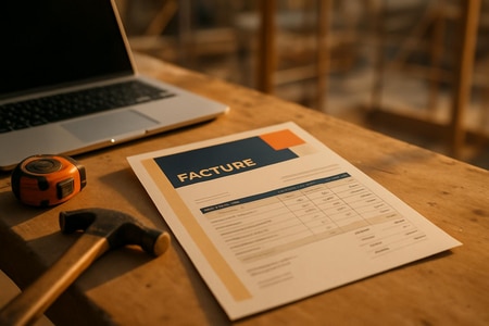 Personnalisation modèle facture artisan pour image professionnelle BTP