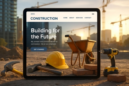 Exemple de site internet professionnel BTP responsive création 2025