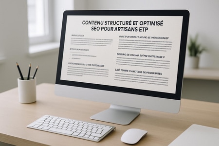 Contenu structuré et optimisé pour le référencement des artisans