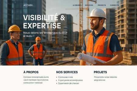 Création de site internet BTP : visibilité et expertise en ligne