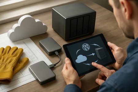 Sauvegarde 3-2-1 et restauration rapide pour site WordPress dans le BTP