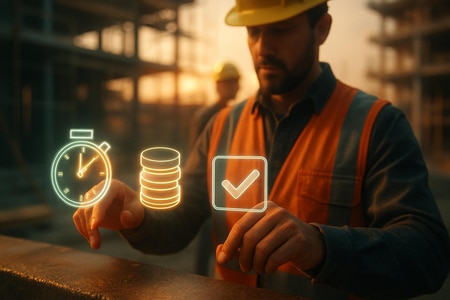 ROI logiciel reconnaissance vocale IA BTP gain de temps et conformité