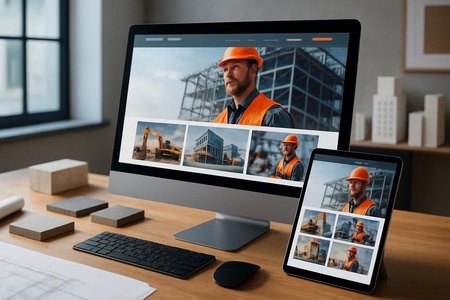 Template site entreprise BTP structure pages essentielles