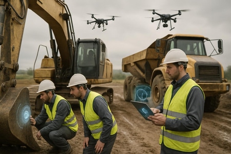 IA chantier Normandie maintenance prédictive BTP et optimisation des engins