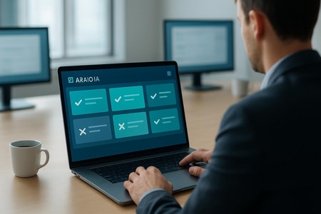 Application ARAO IA affichant une grille go no go pour un appel d’offres BTP