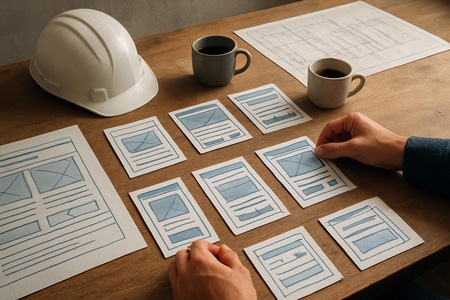 Structure efficace de site vitrine BTP en Normandie pour générer des devis