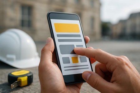 Optimisation mobile UX site entreprise BTP Rouen