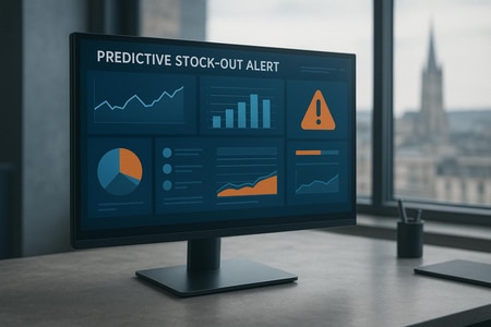 alerte rupture de stock matériaux BTP IA Rouen tableau de bord prédictif