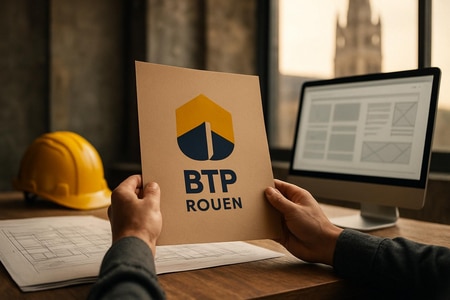 Création logo et site internet Rouen pour entreprise BTP