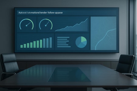 Tableau de bord KPI des relances automatisées appels offres BTP Rouen medium