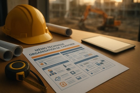 Organisation de chantier BTP structuree dans un memo ire technique pour reponse a appel d offre