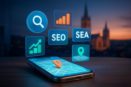 SEO local et SEA pour entreprise BTP mobile à Rouen