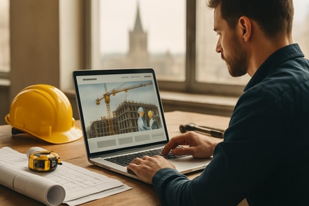 Site internet BTP optimisé pour le référencement local à Rouen de PME du bâtiment