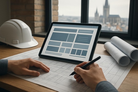 Structure de site BTP mobile friendly efficace à Rouen