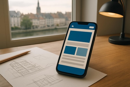 Structure site internet BTP adapté mobile pour entreprise à Rouen