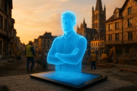 Assistant IA pour compte rendu de chantier à Rouen pour entreprises du BTP