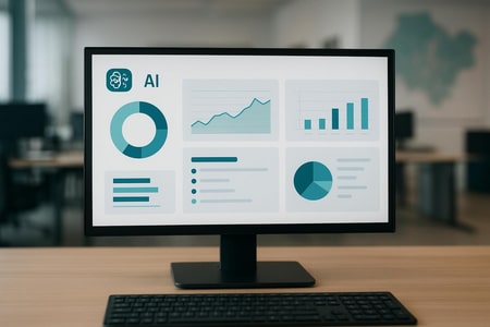 Dashboard IA de suivi des relances de contrats de maintenance BTP medium size