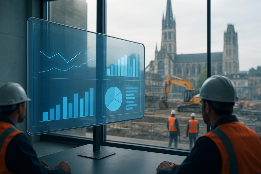 Lire la suite à propos de l’article Prévision charge de travail BTP par IA Rouen