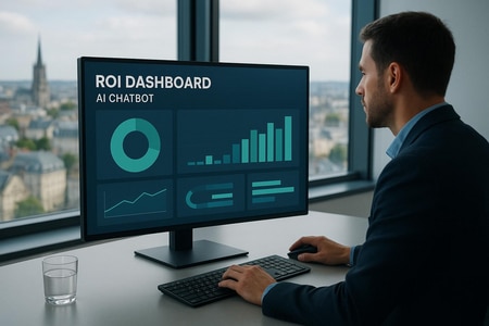 tableau de bord ROI chatbot IA pour PME du BTP à Rouen taille medium