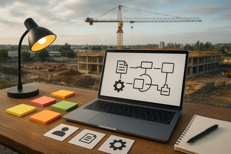 Workflow IA automatisation comptes rendus réunions de chantier à Rouen