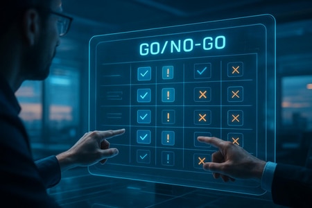 Grille go no go pour décider de répondre à un appel d’offre BTP avec l’IA