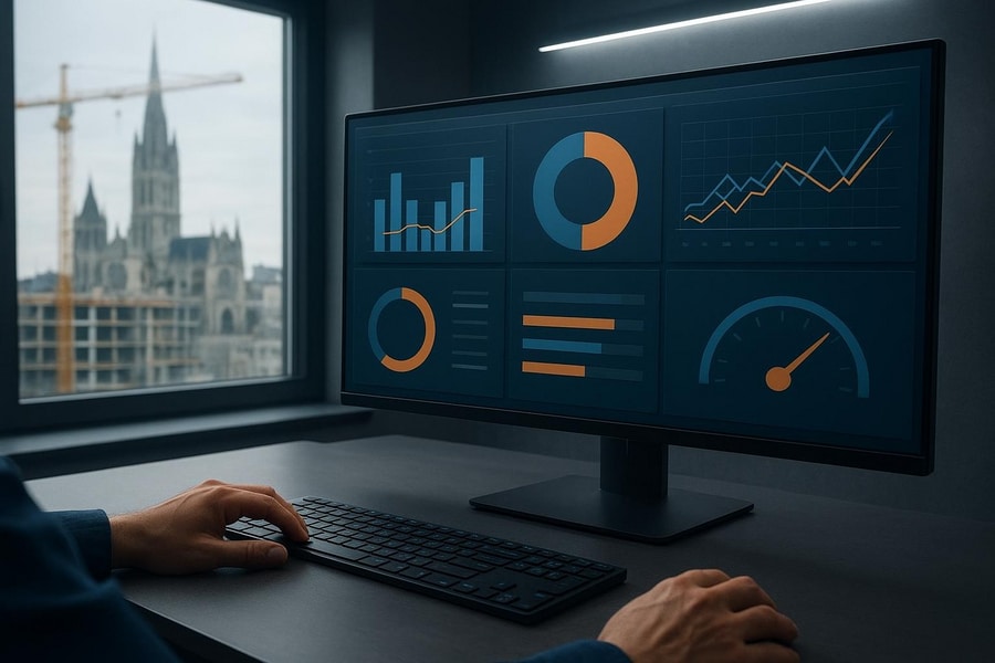 You are currently viewing Tableau de bord global IA pour entreprise BTP à Rouen