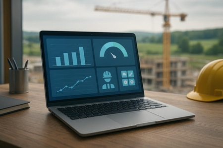 Tableau de bord d’indicateurs clés BTP automatisés par l’IA pour PME en Normandie