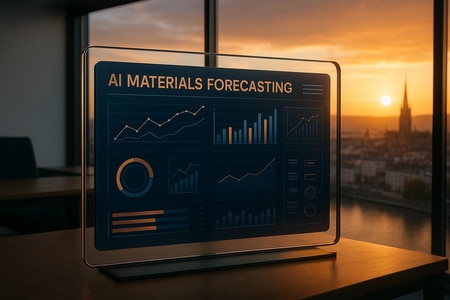 Conducteur de travaux BTP à Rouen utilisant un tableau de bord IA pour gérer les matériaux