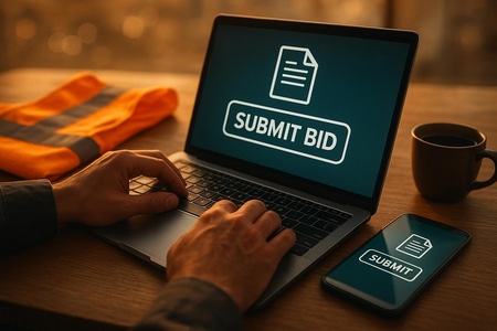 Dépôt dématérialisé d'une offre d'appel d'offres pour artisan BTP avec aide de lIA