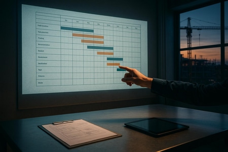 Planning rétro pour réponse à un appel d'offre BTP avec automatisation des tâches