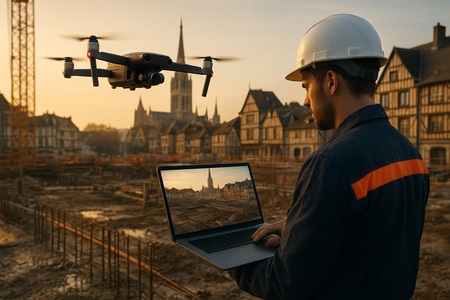 Prospection BTP à Rouen optimisée par IA et automatisation medium