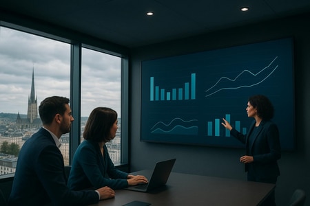 Tableau de bord IA pour suivre la performance de la communication BTP sur les réseaux à Rouen