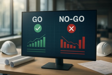 Tableau go no go appels d offres BTP avec IA pour améliorer taux de réussite