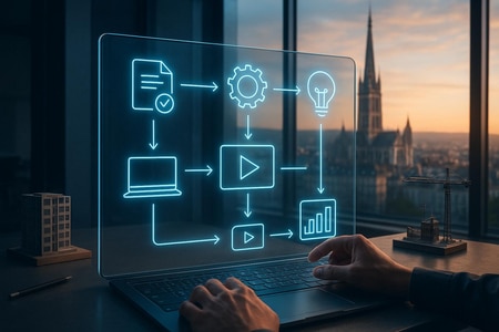 Workflow d’automatisation IA pour les contenus web d’une entreprise BTP à Rouen