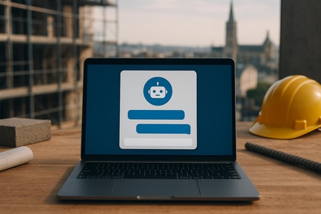 Chatbot pour qualification de leads BTP à Rouen intégré à un site web dentreprise de bâtiment taille medium