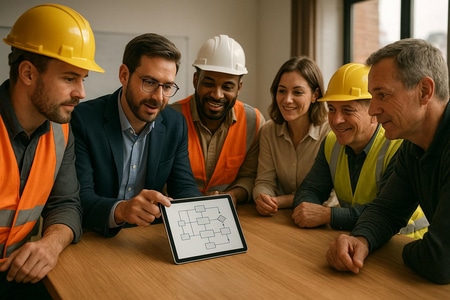 Formation automatisation CRM BTP à Rouen pour équipes de chantier et direction