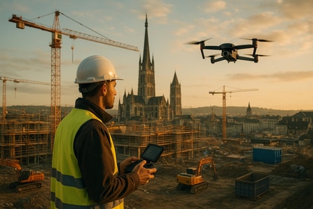 IA pour transformer des chantiers BTP à Rouen en contenus web taille Medium