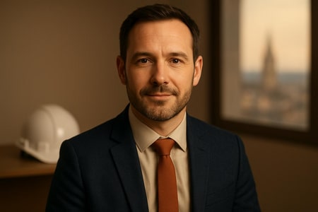 Profil LinkedIn dirigeant PME BTP à Rouen optimisé pour la prospection automatisée taille medium